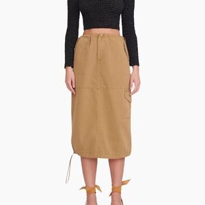 Staud Justine cargo midi skirt size Small